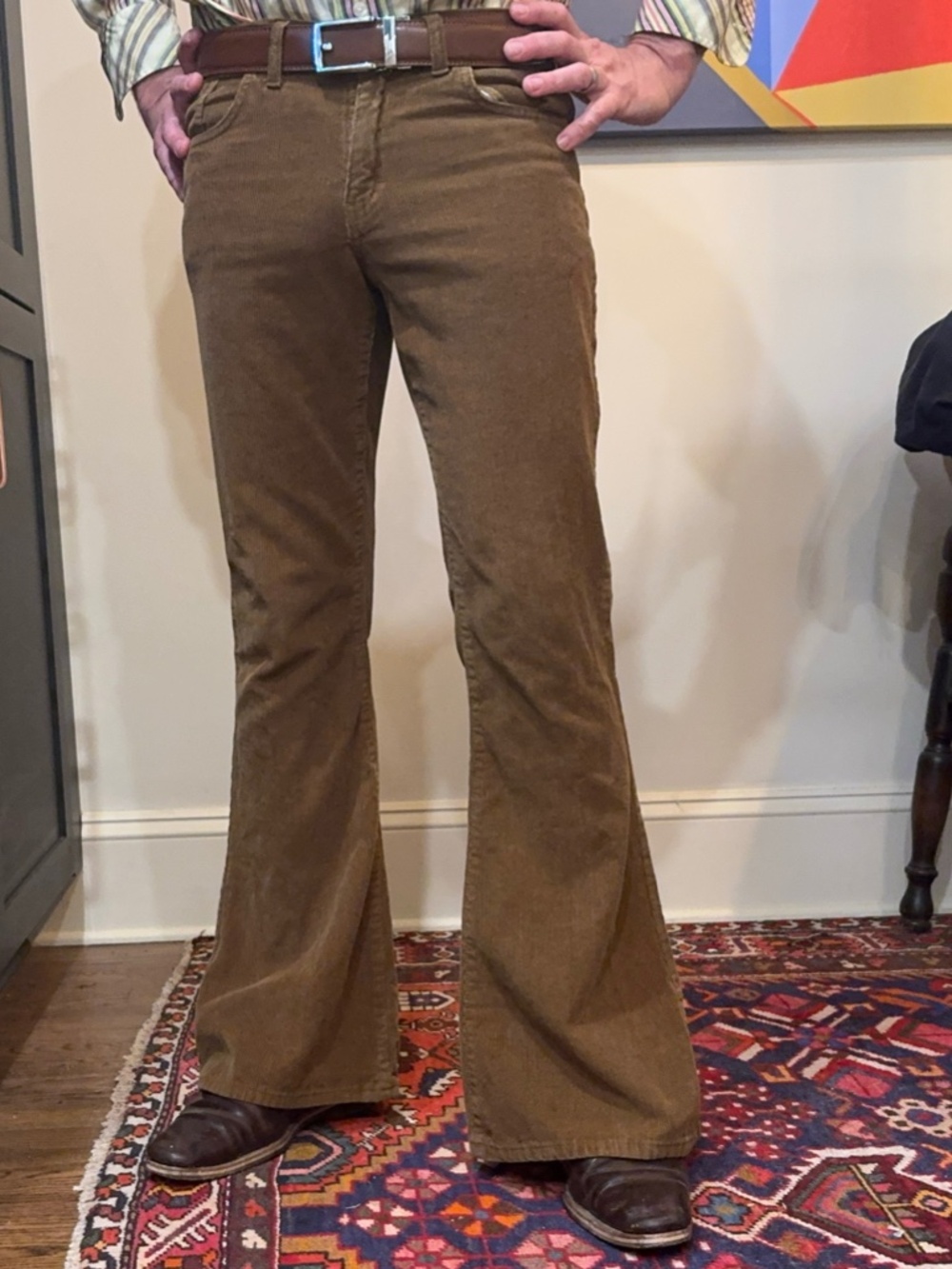 Sweet Brown Run and Fly Flare Leg Cords 30x31